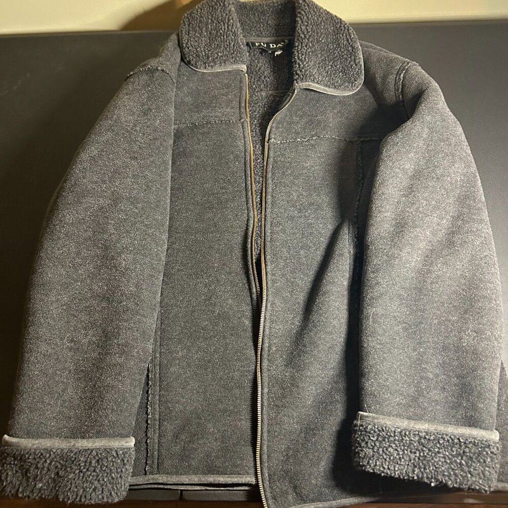 Gray Winter Sherpa Jacket